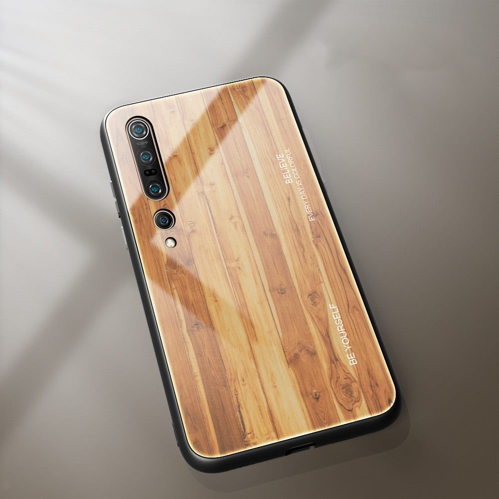 Wood grain glass phone case Wood grain glass phone case
